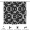 Modern Geometric Shower Curtain Waterproof Bathroom Decor For Home Decorations Black White Striped Pattern Design