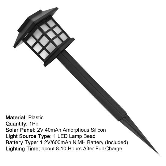 Světlo solární venkovní LED vodotěsná lampa Garden Yard Decor Small Shape House