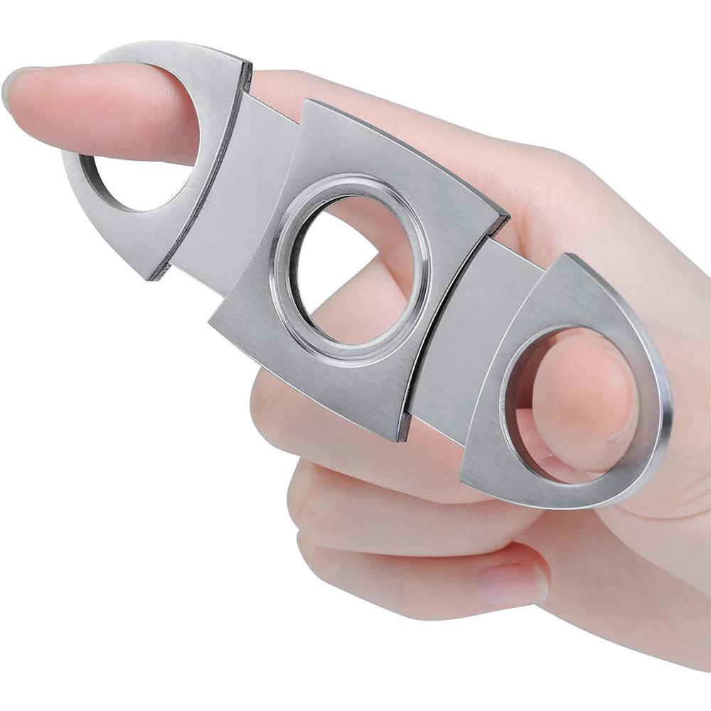 2Pcs Cigar Cutters Stainless Steel Pocket Cigar Tool For Most Sizes Of Cigars