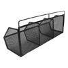 3pcs 3 Grids Hanging Storage Basket Wall Mount 3 Grids Basket Metal Wire Basket  Laundry Room