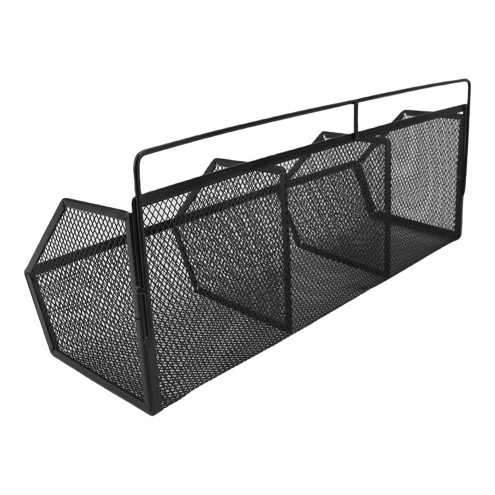 3pcs 3 Grids Hanging Storage Basket Wall Mount 3 Grids Basket Metal Wire Basket  Laundry Room
