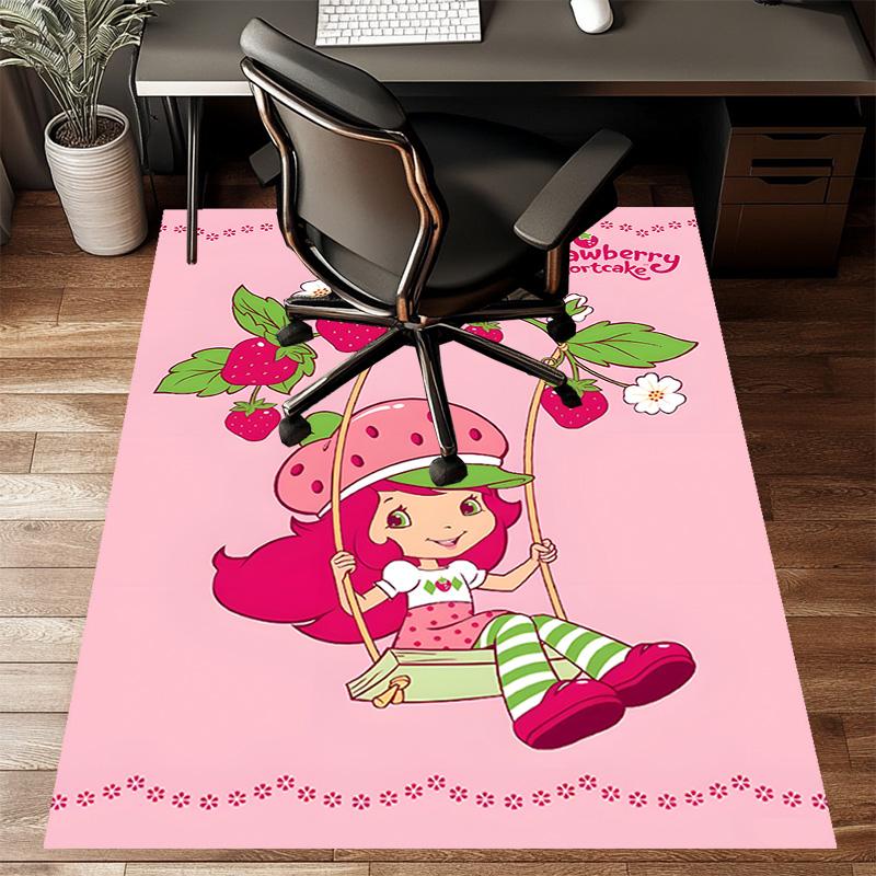 1pc Princess Strawberry (13) Design Printed Area Rug Carpet for Bedroom Living Room Home Decor Rugs Mat Non Slip Mat Rug for Bedside