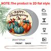 2D Flat, 1pc Decorative Signs And Plaques Featuring a Round Metal Wall Art for Thanksgiving, Designed with a Pumpkin Feast Theme. This Aluminum Sign