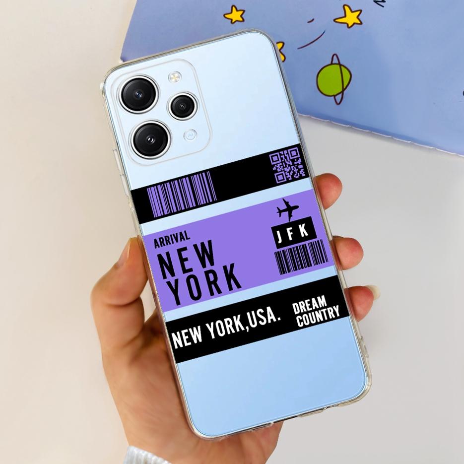 For Xiaomi Redmi 12 Case 2023 New Fashion Painted Cover Clear Silicone Phone Case For Xiaomi Redmi 12 Redmi12 Soft Fundas Bumper