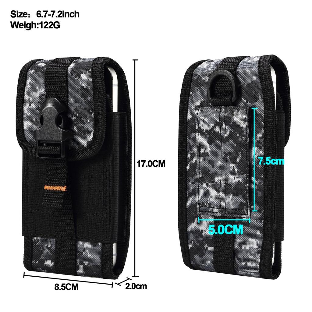 Military Tactical Army Cell Phone Belt Clip Case Bag For iPhone 16 15 14 Pro Max Samsung S25 S24 S23 Xiaomi Redmi Note 13 Oppo Men Waist Holster Pouch