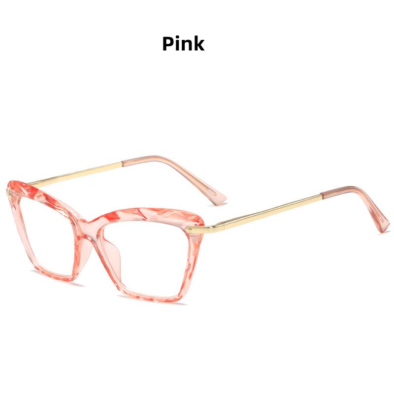 Latest Design Crystal Cat-Eye Frame Photochromism Prescription Lens Reading Glasses Women Anti Blue Light Hyperopia Eye Wear 0~+600