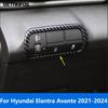 Head Light Lamp Adjustment Switch Cover Trim For Hyundai Elantra Avante - 2024 Carbon Fiber Bezel Interior Accessories