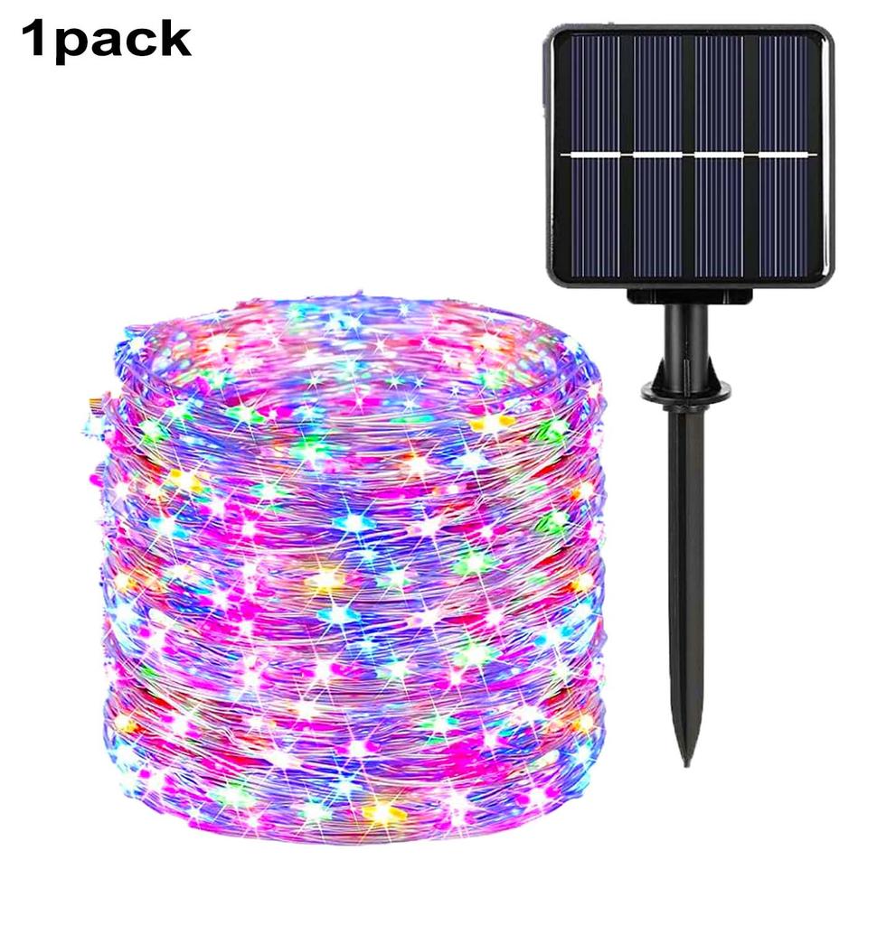 Pack of 4 Solar Fairy Lights Outdoor 400LED Fairy Lights Outdoor 8 Modes Copper Wire IP65 Warterproof for GardenPatio Yard Party
