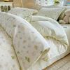 100 pure cotton four-piece set, new cotton quilt cover, bed sheet, bed hat, student dormitory single bed three-piece set 1
