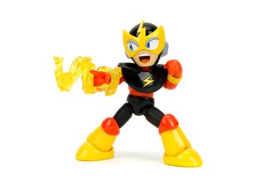 Jada Toys Mega Man 4-inch Elec Man - 1:12 Scale Action Figure Wave 2 - Over 15 Points of Articulation, Alternate Hands & Head, Lightning Bolt