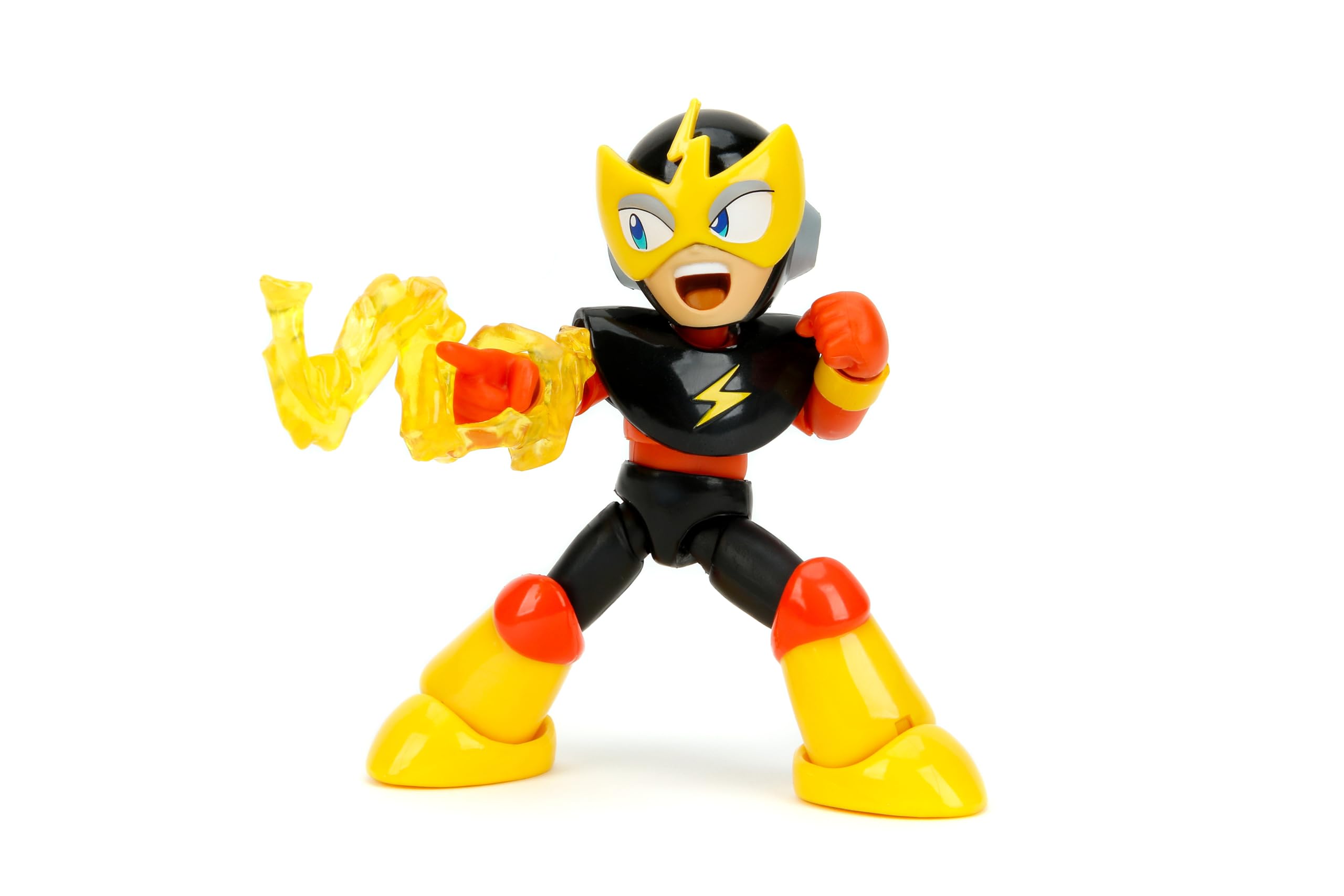 

Jada Toys Mega Man Elec Man Scale Action Figure Wave 2 Over 15 Points of Alternate Hands Lightning Bolt Accessory 4-inch - 112 - Articulation, & чёрный