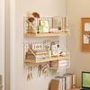 Wall-Mounted No-Drill Shelf for Dorm, Bedroom, or Bathroom