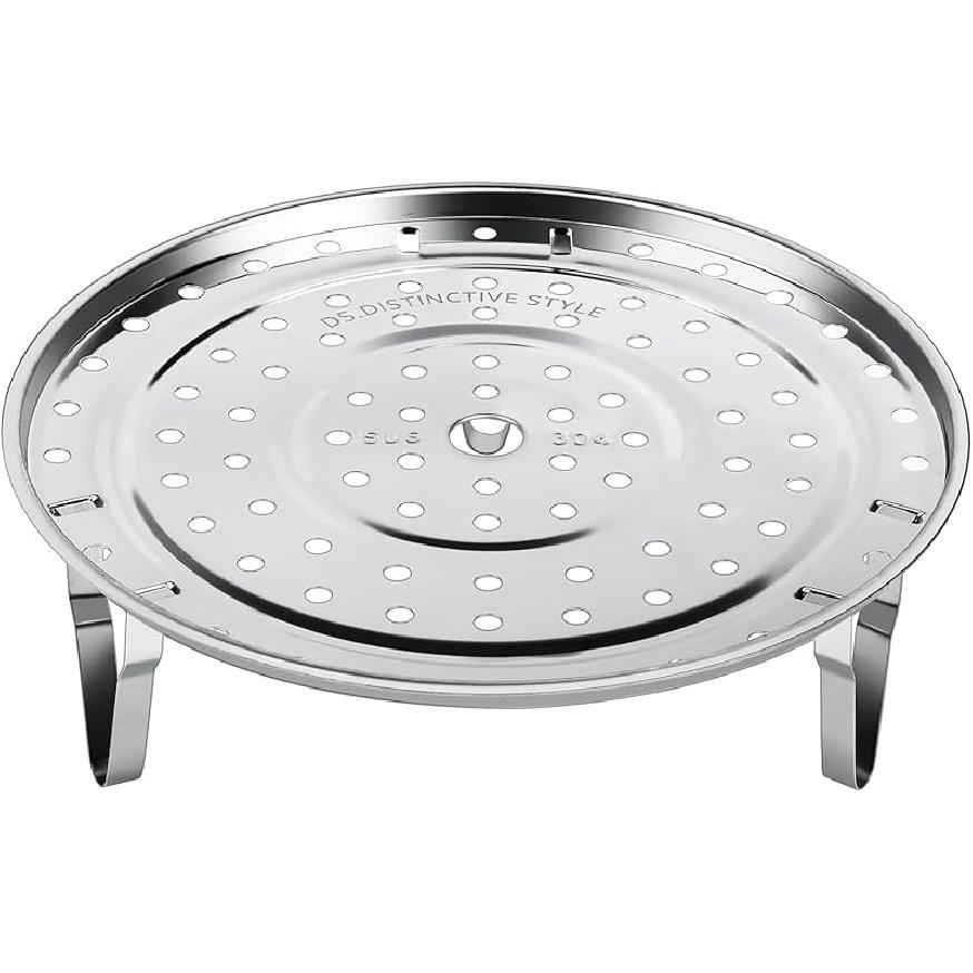 DS. DISTINCTIVE STYLE Steamer Rack 304 Stainless Steel Steaming Rack Steam Tray with Removable Legs for tant Pressure Cooker Multi-functional Steamer 8.7 Inch