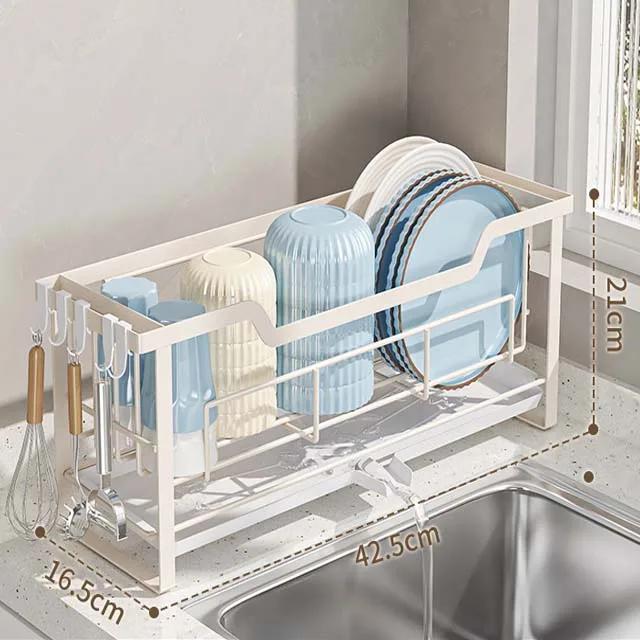 Сушилка для посуды на раковину Кухонный органайзер для хранения Узкая корзина-сушилка Стеллаж для хранения на раковину Органайзер для столовых приборов и кухонной утвари белый 9290₽