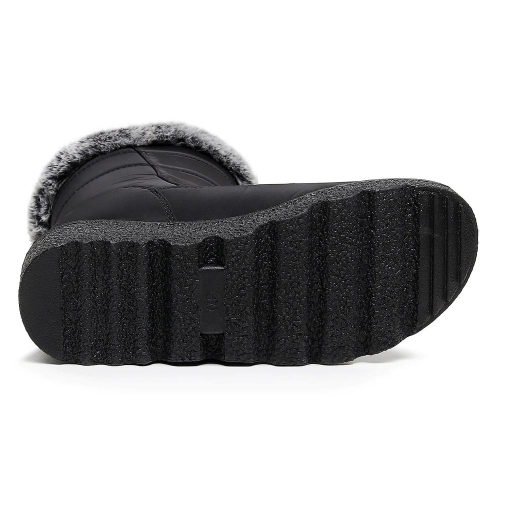 Mode Schneestiefel 2025 Damenstiefel Keilabsätze Winterstiefel mit Fell Warm Trend Winterschuhe Damen Plateau Winterstiefel Damen