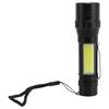 Rechargeable Flashlight 4 Modes High Brightness Metal Flashlight with COB Sidelight for Outdoor Camping Emergency