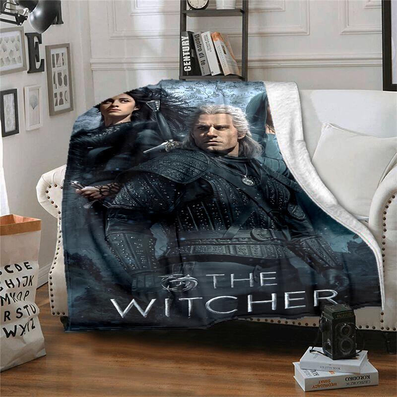 The Witcher Flannel Blanket Soft Warm All-Season Throw, Design for Camping, Car Travel, Hiking Sofa, Bed, Office Perfect Gift for Parties