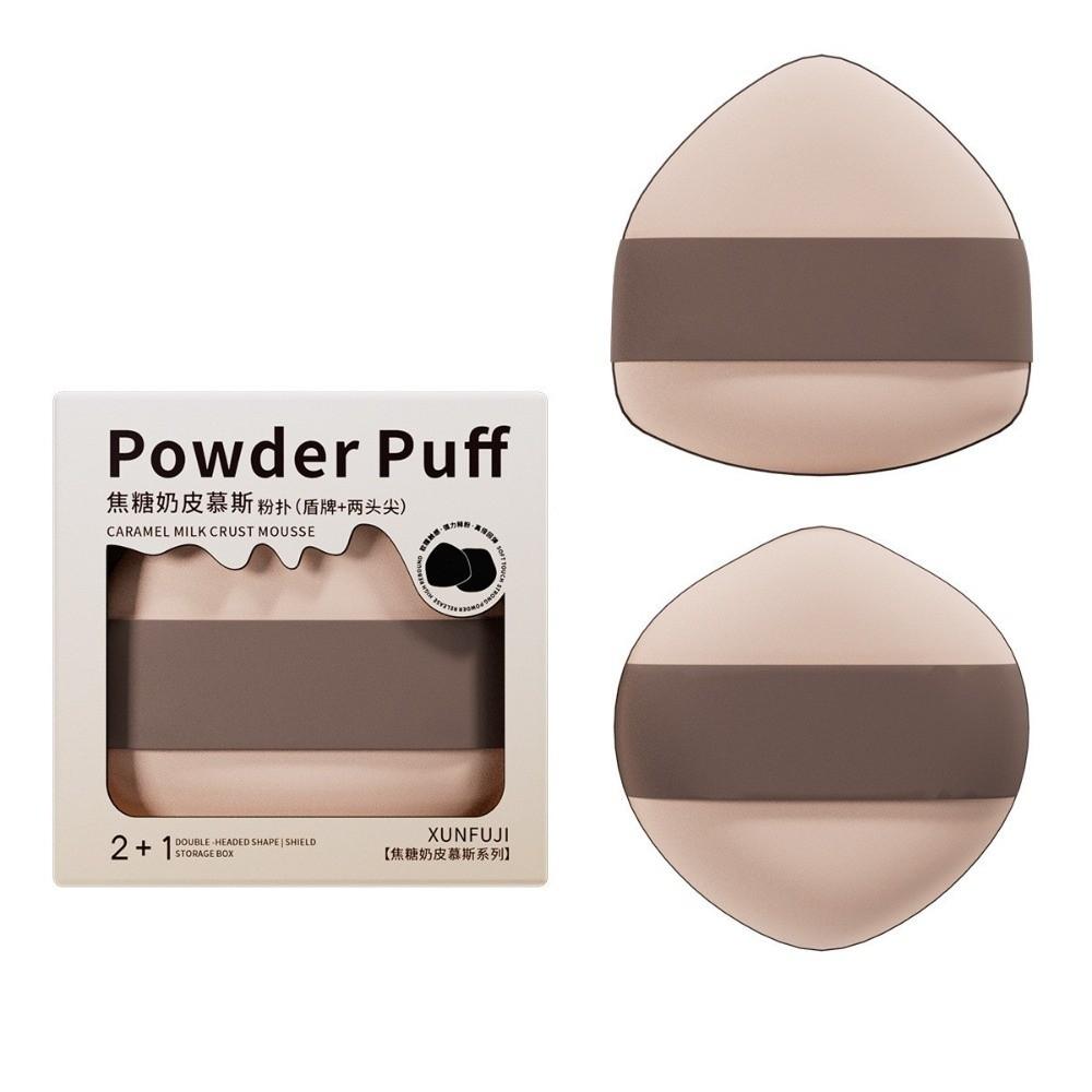 2Pcs Chocolate Velvet Makeup Blender Puff Soft Concealer Application Powder Puff Loose Powder Puffs Air Cushion Foundation