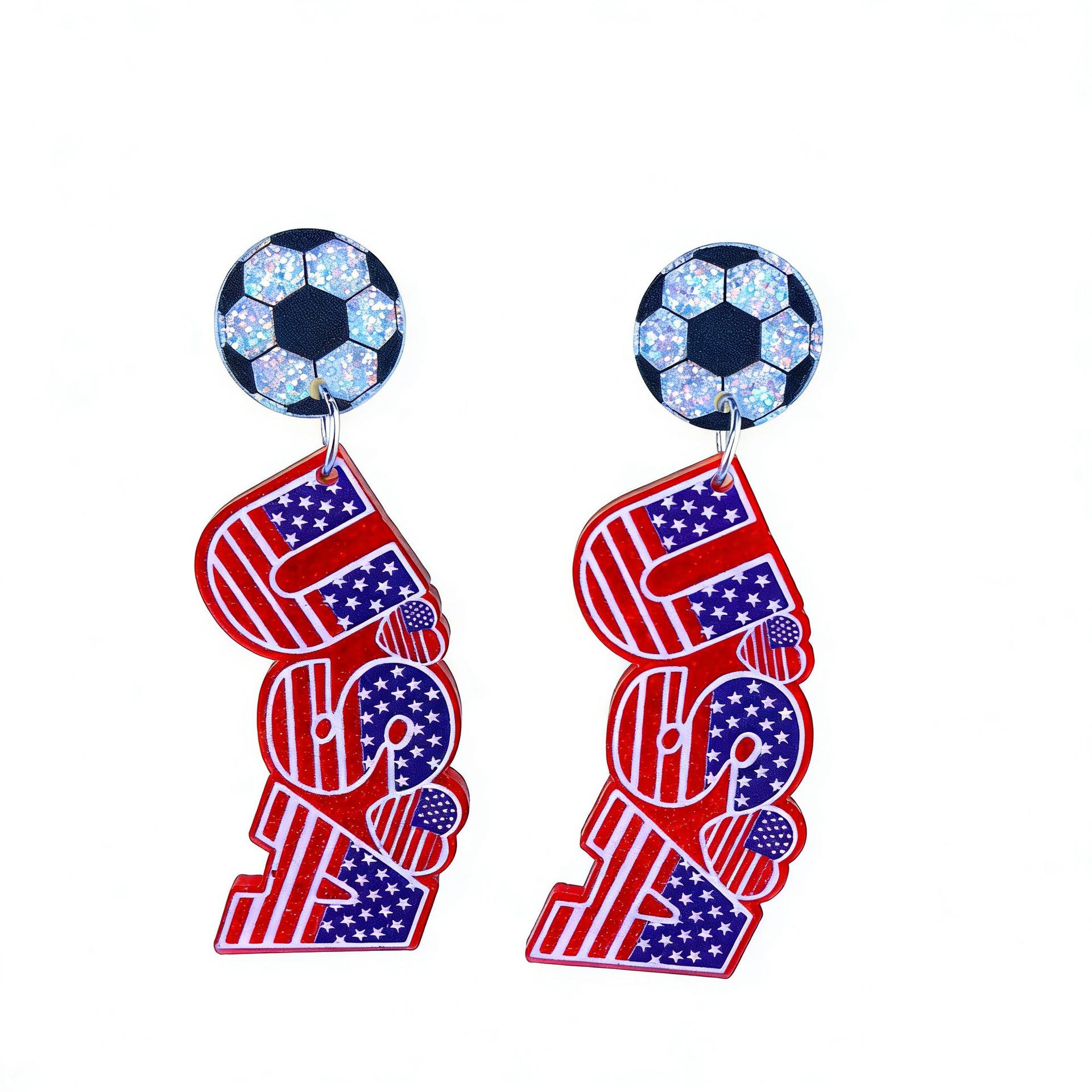 

Patriotic Earrings 4th of July Earrings American Flag Sunflowe Acrylic Earrings for Women Independence Day Party Jewelry Gifts