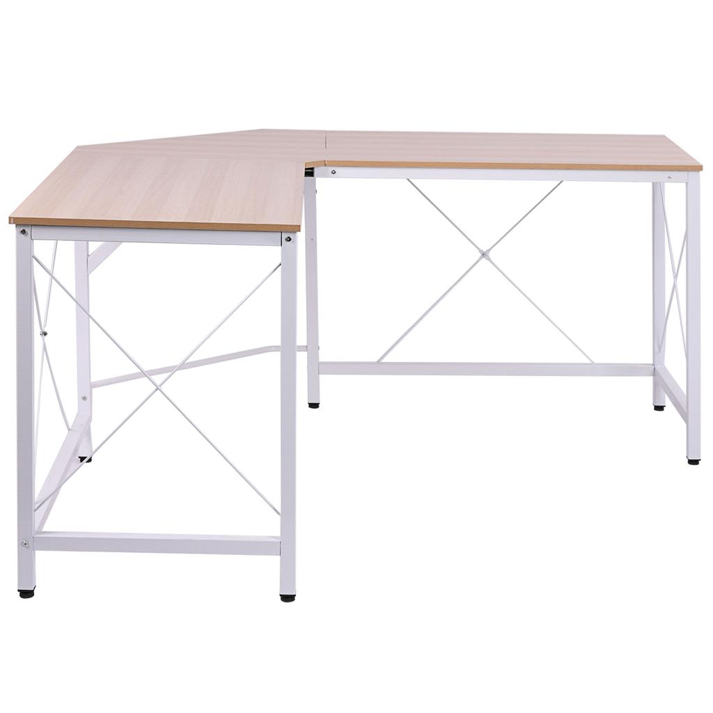 Scrivania Angolare a L, Scrivania per Computer per Ufficio Domestico, Postazione di Studio Lavoro Salvaspazio, Facile da Montare, 150 x 150 x 76cm, Rovere