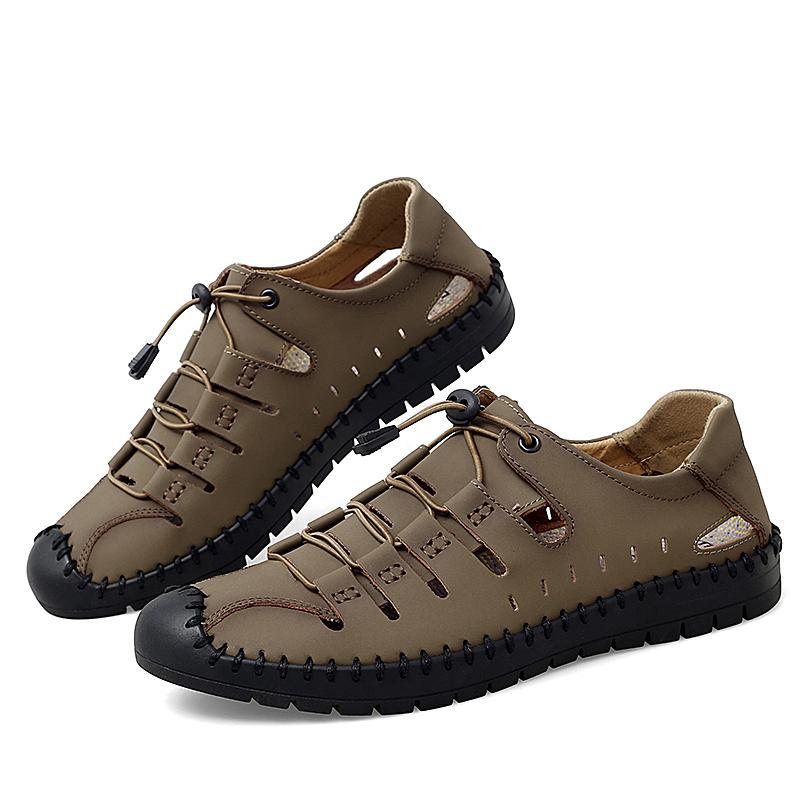 Outdoor Sandals Men Breathable Casual Shoes For Men Summer Beach Sneakers Male Large Size 48 Casual Leather Sandals