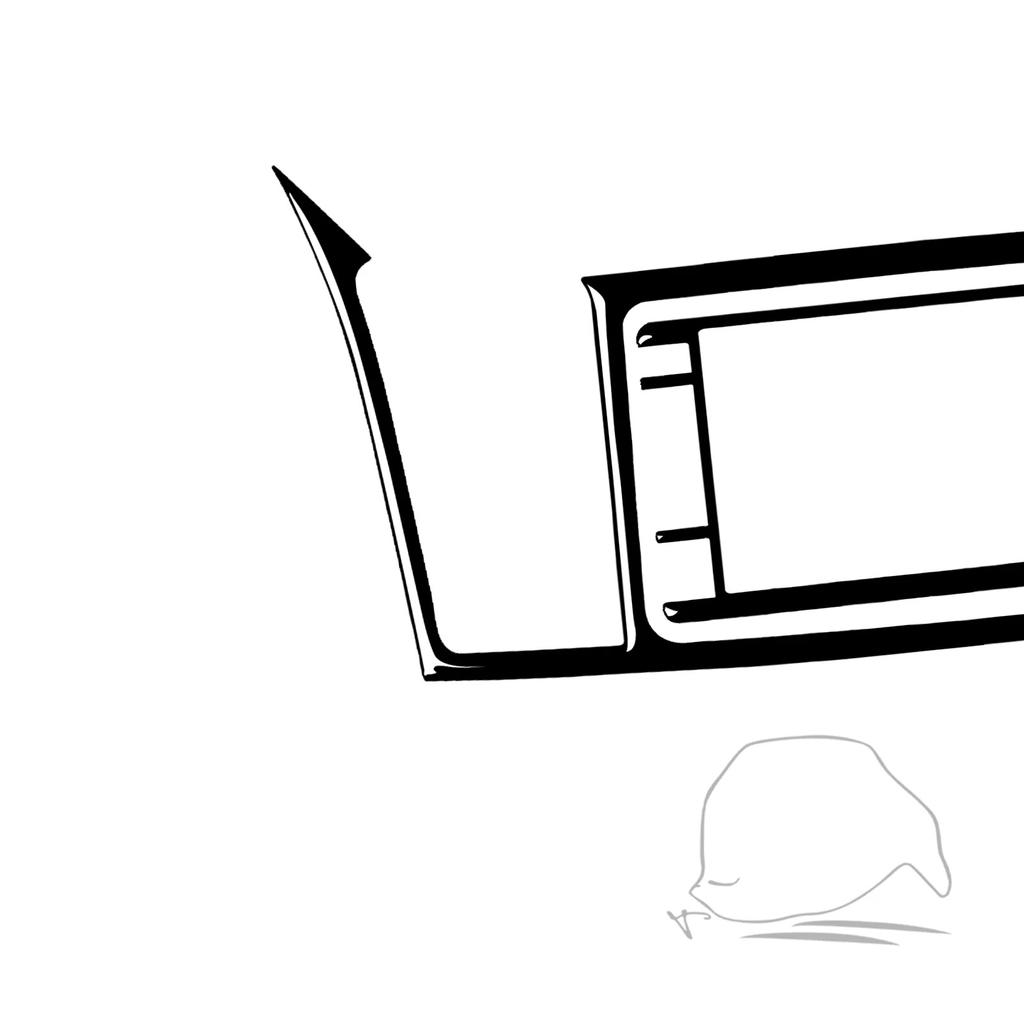 For Mitsubishi Lancer EVO X MR 2008-2015 Car Accessories Plastic Piano Black Interior Navigation Display Trim Sticker Decoration