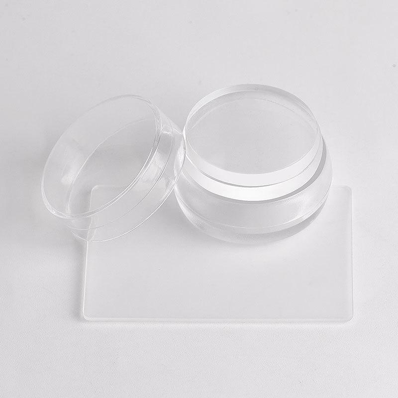 Nail Art Silicone Seal Laser Reduction Transparent Large Scraper Silicone Seal Head Nail Art Printing Collection
