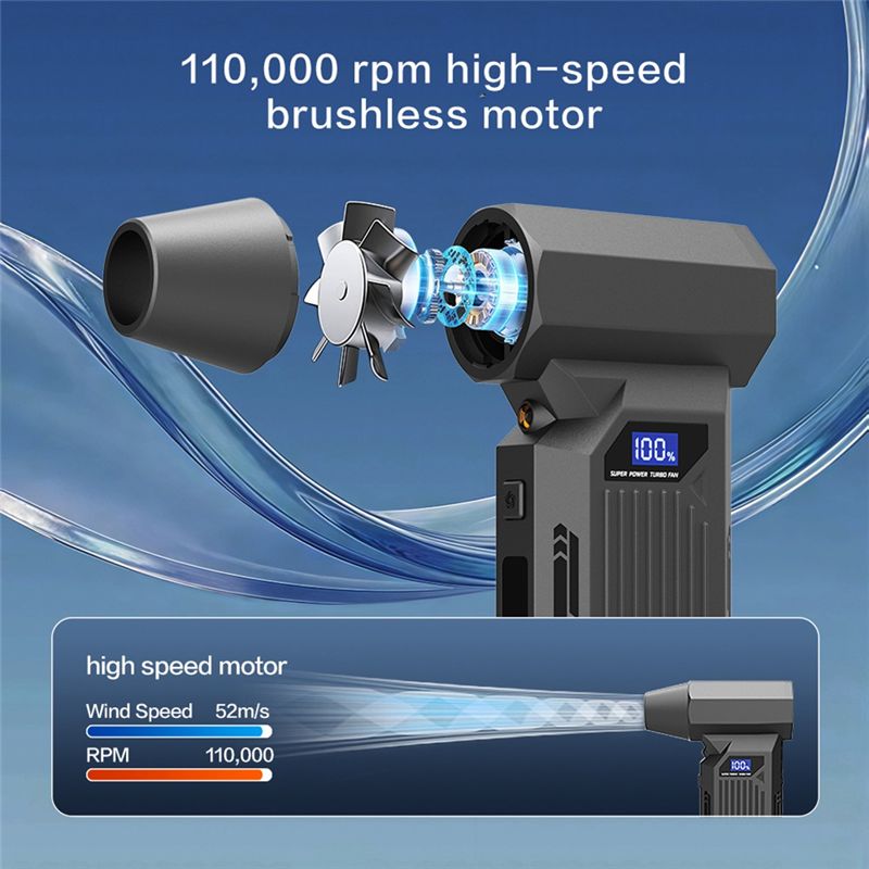 Aug. Z2 110000RPM High-Speed Turbo Fan Portable Turbine Motor Handheld Violent Turbine Ducted Small Fan