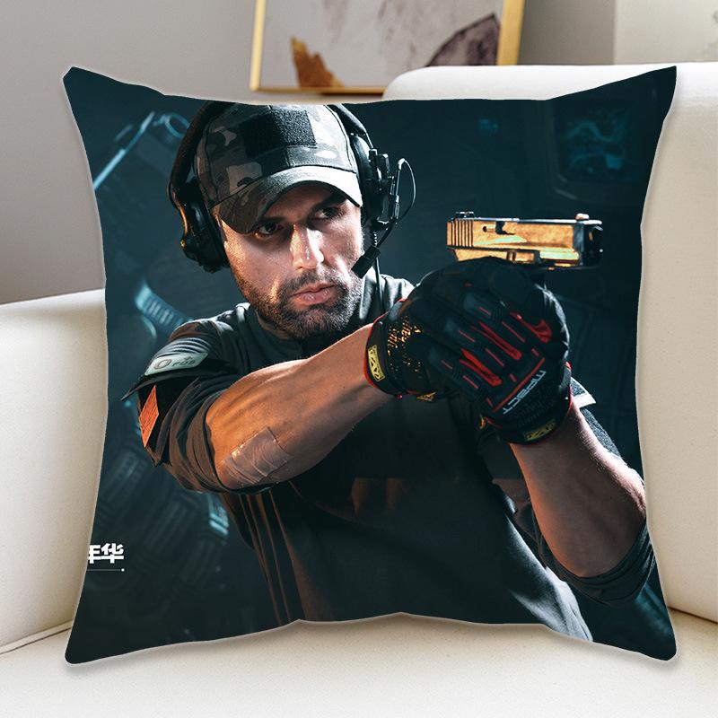 

Дельта Экшн Игра Периферийная Подушка Фигурка Наволочка Диван Прикроватная Подушка Подарок на День Рождения Студенту flannel 45x45cm double-sided [without pillow core]