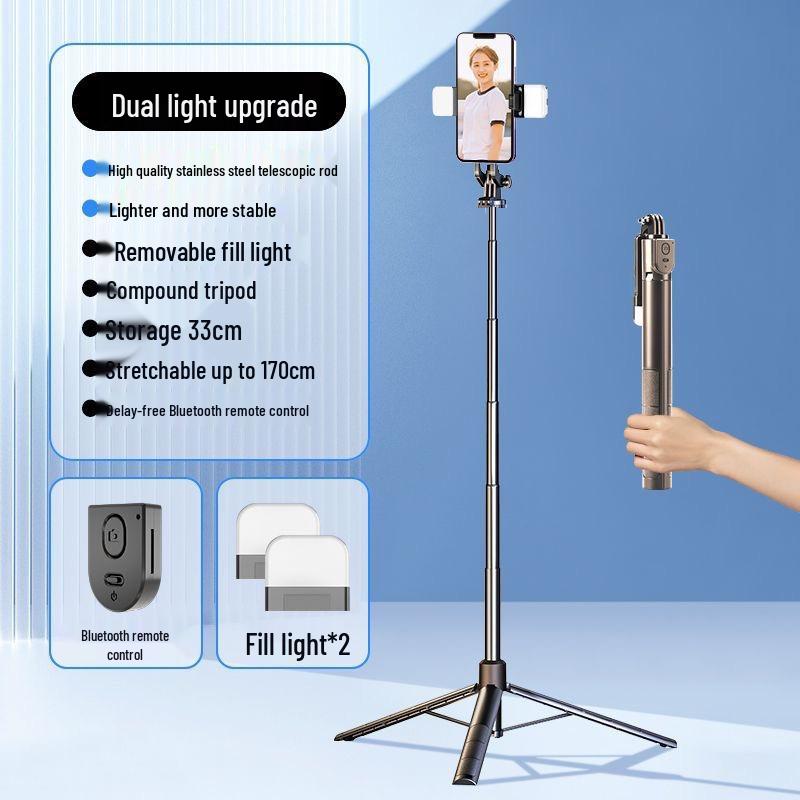 Bluetooth Selfie Stick Tripod: Portable, Telescopic, Universal for Live Broadcast and Photography