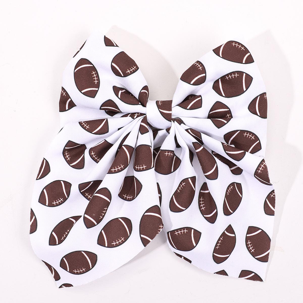 

1 шт. Заколки для волос с принтом футбола, большие банты из ленты, заколки-невидимки, модные реквизиты для фотосессий, сувенирные заколки-автоматы, аксессуары для волос