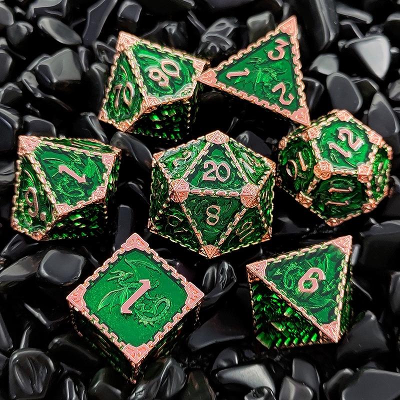 Métal coc dés courants dnd dragons et donjons dés rpg à multiples facettes cthulhu d20 jeu de société