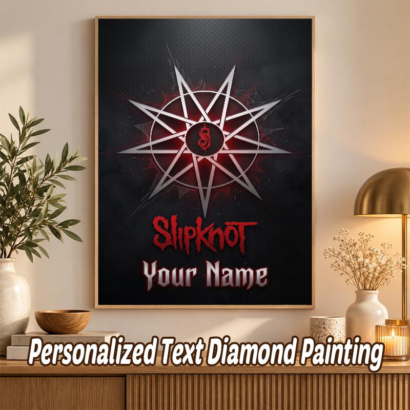 Slipknot Custom Name Text 5D Diamond Painting Kit DIY Full Drill Diamond Art Decoration