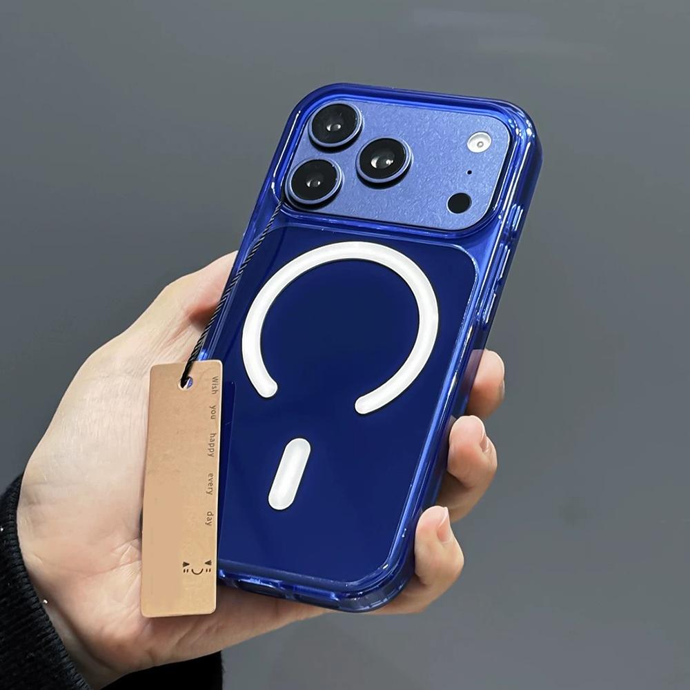 Coque Magnétique Transparente Originale Pour Magsafe Pour iPhone Air 17 16 Plus 15 14 13 12 Pro Max Plus Coque Rigide Blindée en Acrylique