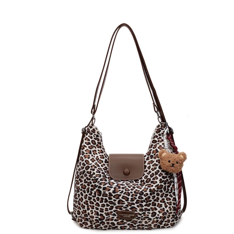 

Leopard Print Large Capacity Crossbody & Shoulder Bag for Women - 2025 Leather Suede Tote Bag Only