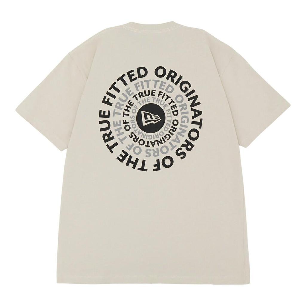 New Era Unisex Short Sleeve Cotton Circle Regular Size L T-Shirt, OOTTF, Fit, STO, Stone,