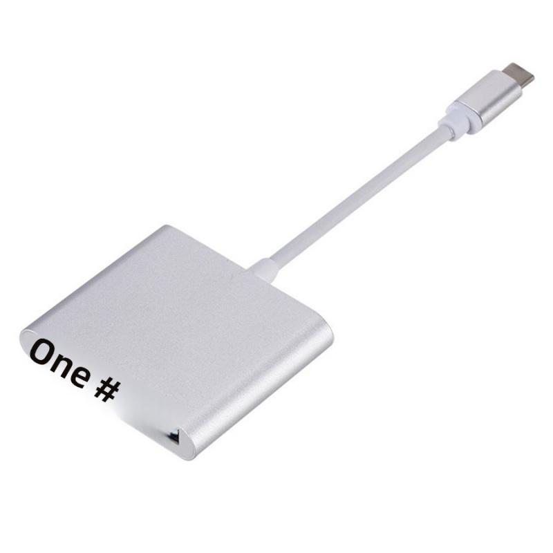 Type-C To HDMI 3-in-1 4K Converter Aluminum Case 3.0 PD Charging Adapter Docking Station HD USB