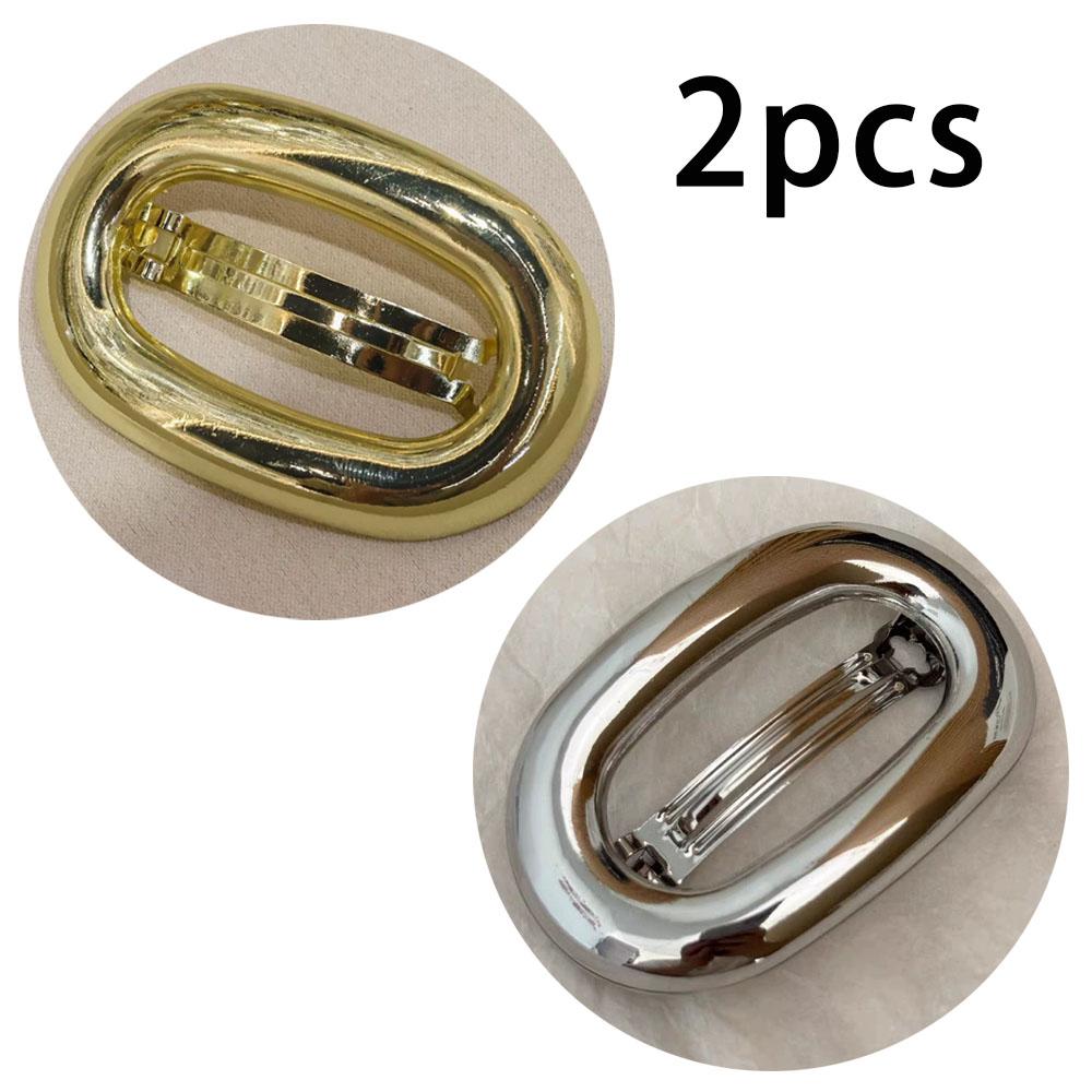Elegant Metal Hair Accessories Fashion Hollow Oval Spring Hair Clips Vintage Geometric Ponytail Hairpin Barrettes For Women Girl