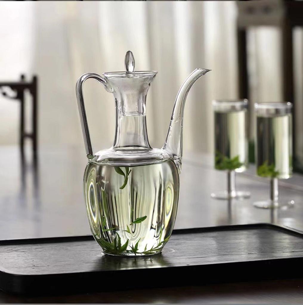 Transparent Song-style Imitation Glass Handheld Teapot, Green Tea Brewing Teapot