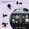 8Pcs Daisy Flower Air Vent Clips for Car, Handmade Car Decor Accessories, 4 Sizes Decorative Vent Clips (Purple, White)