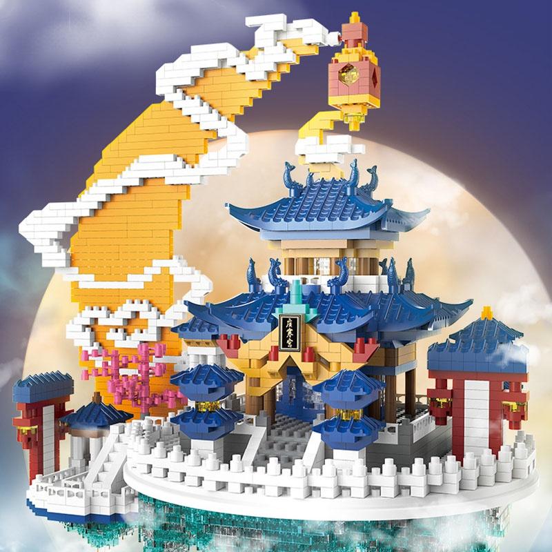 High-quality Abs Diamond Microgranule Building Blocks Compatible With Lego Traditional Chinese Style Castle Toy Wholesale