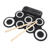 Electronic Drum Practice Pad Built in Sound Effects Silicone Roll Up Drum with Wooden Drumsticks