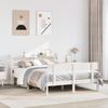 VidaXL Bed Frame with Headboard White 140x200 Cm Solid Pine Wood, Bed, Bedroom Furniture, Wooden Bed, Bed 3306620