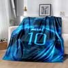 Great Soccer Player 10 Flannel Blanket Soft All-Season Throw, Design for Camping, Car Travel, Hiking Sofa, Bed, Office Perfect Gift for Parties