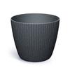 Lamia Round Eco Wood Flowerpot - Anthracite 12.8L - Pp-Dlam300Wa