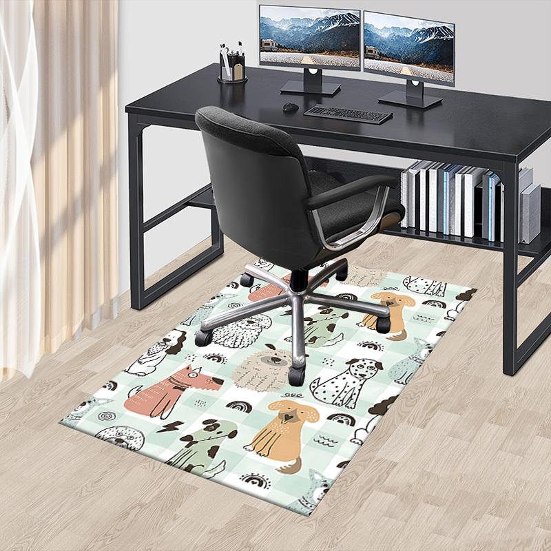 1PC Dog Pattern Non-Slip Floor Carpet Compatible for Office&Living Room&Bedroom&Dining room - Flat- Soft & Pattern, Vibrant Colors-W294