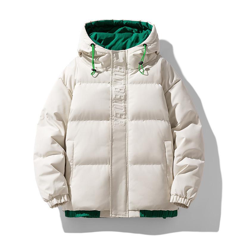 Winter Warm Hooded Jacket for Men Casual Windproof Coat Padded Thicken Parka Jackets Men's Quilted Full Zip Windbreaker Insulated Jackets with Hood