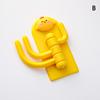 Rotatable Multi-Purpose Cartoon Three-Hook Hook Cute Student Dormitory Punch-Free Traceless Sticky Hook Wall Door Key Hook Tool