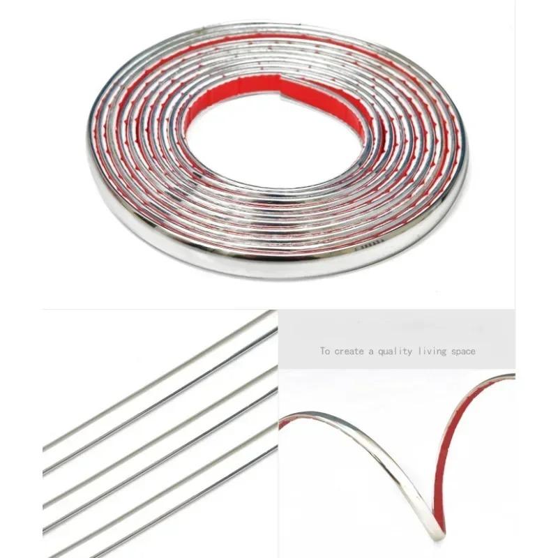 

1pc 5m/196.85in Self-adhesive Mirror Frame PVC Molding Trim Wall Trim Line Decor Strip Background Wall Ceiling Line Mirror Frame 5m серебряный
