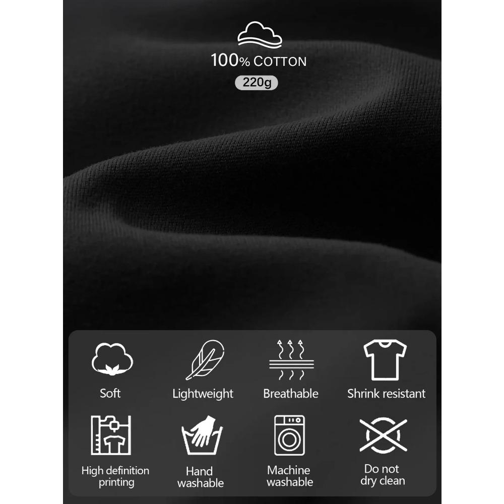 Men's Heartbeat Graphic T-Shirt - 100% Cotton, Casual Loose Fit, Machine Washable, Perfect for All Seasons